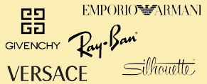 Ray-Ban, Silhouette, Armani, Versace